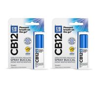 CB12 - Spray Buccal Haleine Fraîche en toutes situations Usage quotidien, sans alcool Arôme menthe 15ml Liquide 2x15 ml