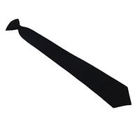 CB4 Accessories Matte Black Clip On Necktie, Cravate noire à clip Mixte, Adult 49 cm Long, 8 cm at widest point.