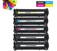 CB540A-CB543A (125A) Lot de 5 Cartouches de Toner pour HP Colour Laserjet CM1312/CP1215/CP1515 Multicolore G