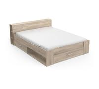 CBA Meubles 126228 Lit coffre/Lit gigogne Double standard Rectangulaire Multicolore