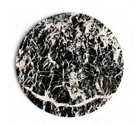 CBAM Plat Pivotant Centrotable Sculpture Marble Design Plateau en Marbre Noir Aquitaine Ø 30 cm