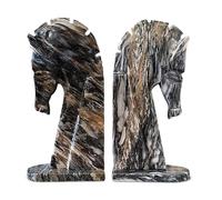 CBAM Set de décoration serre-livres chevaux en marbre italien Marble Bookend Set H.22 cm