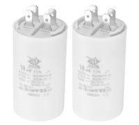 CBB60 18uF Condensateur de Démarrage, 2Pcs AC 450V 4 Broches 50/60Hz Double Insertion Cylindre Fond pour Climatisation, Pompe à Eau, Moteur de Ventilateur Étoile 72 x 40mm