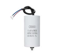 CBB60 450V 50µF 50/60HZ Condensateur,Condensateur de démarrage,condensateur cbb60,condensateurs,avec fils M8,50x106mm,50UF,Pour moteur,Pompes de piscine,Fendeurs de bois ANGEEK
