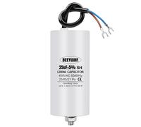 CBB60 Condensateur de Démarrage 25µF Moteur condensateur 50 / 60Hz 450VAC 25uF avec fil Câble vis M8 pour moteur électrique/sèche-linge Taille 45x95mm