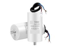 CBB60 electronic starter Run Capacitor 450V 4UF~100UF Air Conditioner Capacitors Start Water Pump Washer Air Pump with Screws EKFBQBGW(450V25UF)