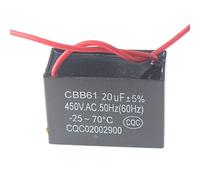 CBB61 Condensateurs de démarrage 450 V 1/1.2/1.5/2/3/3.5/4/5/8/10/12/15/16/20UF Condensateurs Ventilateur de plafond Ventilateur de moteur d'échappement pour climatiseurs