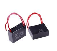CBB61 Fan Capacitor 450V Terminal Ceiling Fan electronic starter Running Rectangle Capacitor 1uf/1.2uf/1.5uf/2uf/2.5uf/3uf/3.5uf/4uf/5uf/6uf NWPNLXEA(4UF)