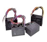 CBB61 fan ceiling fan with light 0.6 0.8 3 0.4+1.2UF three wire speed control electronic starter starting capacitor 450v EKFBQBGW(0.75UF 1.25UF)