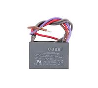 CBB61 Fil de condensateur de ventilateur de plafond Capacitor 5 Speed Starting Capacitor Start Run Ceiling Fan Capacitor 2 Wire Replacement Parts (4,5UF+6UF+5UF)