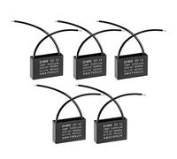 CBB61 Run Condensator 450V AC 0.47uF 2-Wire Metallicized Polypropylene Film Condensators for Ceiling Fan 5Pcs