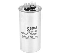 CBB65 25UF 450V Condensateur coque en aluminium Anti explosion Condensateur Air Conditioning Moteur pour le moteur de l'équipement industriel