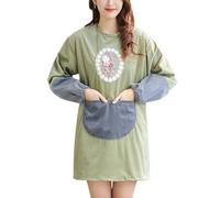 CBBEONRN Tablier De Cuisine Femme Tablier À Manches Longues pour Cuisine Familial Restaurant Café Barbecue Green a,One Size