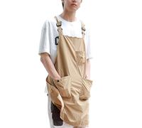 CBBEONRN Tablier De Cuisine Imperméable Universal Tablier De Travail Unisexe avec Poches Tabliers pour Cuisine Familial,Restaurant,JardinBeige,One Size