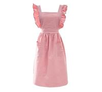 CBBEONRN Tabliers De Cuisine pour Femmes Tablier De Chef Cuisinier Vintage pour La Cuisine, La Pâtisserie Et Le Jardinage Pink,One Size