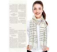 CBC Crown Grande écharpe inspirante pour femme sur le thème religieux chrétien avec verset de la Bible 71,1 x 198,1 cm, Verset biblique - Ivoire, 28"x78"