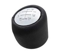 CBCLOPKLCU Cache pommeau de levier de vitesse Pour Laguna II 2 Mk2 2001-2007 Pommeau levier vitesse cuir voiture Levier Tête de handball 6 vitesses Capuchon chromé Noir Caractère