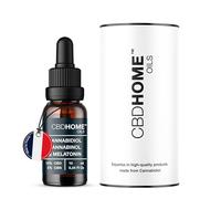 CBD HOME Oils - Huile avec CBD 15% + CBN 5% + Mélatonine - 10 ml - Formule avec 1.500 mg de Cannabidiol - Base de Noix de Coco et Graine de Chanvre Biologique - Certifiée - Oméga 3-6-9 - Fabriqué UE