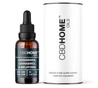 CBD HOME Oils - Huile avec CBD 30% + CBN 10% + Mélatonine - 30 ml - Formule avec 9.000 mg de Cannabidiol - Base de Noix de Coco et Graine de Chanvre Biologique - Certifiée - Oméga 3-6-9 - Fabriqué UE
