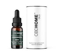 CBD HOME Oils - Huile avec CBD Full Spectrum à 20% - 10 ml - Formule avec 2.000 mg de Cannabidiol - Base d'Huile de Coco et de Chanvre Biologique - Enregistré au CPNP - Avec Oméga 3-6-9 - Fabriqué UE