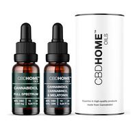 CBD HOME Oils - Pack Duo: Huile au CBD Full Spectrum 40% + Huile au CBD 30% et CBN 10% avec Mélatonine - 10 ml - Base Coco et Graine de Chanvre Bio - Enregistré CPNP - Oméga 3-6-9 - Fabriqué dans l’UE