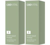CBD VITAL Huile PREMIUM extrait naturel de 5% 2x10 ml