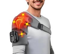 CBDYWVR Triple Method Masseur d'épaule et coussin chauffant pour les épaules avec massage, avec 5 niveaux de chauffage et 5 modes de vibration, batterie de 5000 mAh pour une puissance durable et un