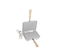 CBE Elettrodomestici Biscuit électrique pour Ferratelle Abruzzesi MOD. 5010100, plaque à dosettes fines avec design traditionnel, en aluminium et poignées en bois