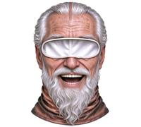 Cbebvwl Masque De Ski Cagoule Tete Vieux Drole Drôle Impression 3d Visage | Cagoule Originale 3d À L’effigie D’un Vieil Homme Tour De Cou Chaud Ajustement Élastique Ski Tete Vieux