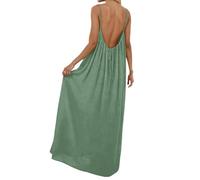 Cbebvwl Robe Femme Chic Et Elegant Casual Robes Bohème Col Rond Été Mariage Bal De Promo Ado Ample Longue Fleurie Blanche Cache Coeur Vintage Courte Trapeze sans Manches pour Fendue A-GN2 3XL