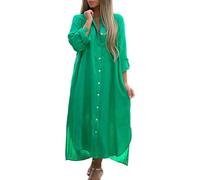 Cbebvwl Robe Femme Chic Et Elegant Casual Robes Bohème Col Rond Noire Longue Blazer Ete D'été De Mariée Empire Courte Coton Lin Cocktail Mariage Marocaine Grande Taille Été Légère GN1-a S