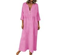 Cbebvwl Robe Femme Chic Et Elegant De Gala Mere La Mariee Bal Longue Ete en Lin Soiree Printemps pour Bleu Roi Short Courte À Taille Coulissante Empire Promo Rose M