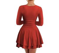 Cbebvwl Robe Femme Chic Et Elegant De Mariée Bohème Longue Ete Maxi pour Mariage Invité Boheme sous Grande Taille Moulante Tenue Ceremonie Ado Courte À Bretelles Sexy Tailleur Short Rouge M
