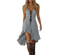 Cbebvwl Robe Femme Chic Et Elegant Longue Marron Ceremonie Mariage Marocaine Fond De Dos Nu Lin Ete Mi Tenue Ado Maillot Bain Plage Blanche Mariée Jaune Rouge Orientale Coton Grey-1 M