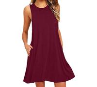 Cbebvwl Robe Femme Chic Et Elegant Plage Courte Sexy Fond De Tendance Cocktail Tenue Mariage Bal Bordeaux Mini Short Taille Empire Dos Nu Vert d'eau Transparente Vin L