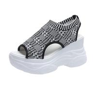 Cbebvwl Sandales Femme Été Confortable Chaussures Compensées Plateforme Tongs Soirée Ete Chic, Élégantes Flip Flops Bohême Légères Strass 2026 Chaussure Compensee Tong Orthopédiques Lavables