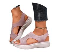 Cbebvwl Sandales Femme Été Confortable Chaussures Ete Orthopédique Mules Compensees Compensées Paillettes Nu Pieds Chaussure Plage Pour D'ét Cuir Liège Tong Nue Pied D'été