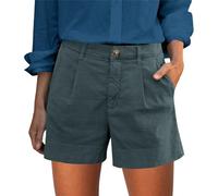 Cbebvwl Short Femme Ete Lin Jogging Large Coton Baggy en pour Genou Bermudas Taille Élastique D'été Droit Jambe Décontracté Blanc Pole Dance Été a-Marine-01 M