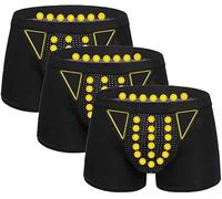 CBEDSQZ Ensemble De 3 sous-vêtements De Thérapie par Champ Énergétique pour Hommes, Boxer De Thérapie Magnétique pour Une Augmentation Rapide, Boxer pour Hommes Améliorant La Puissance (3 pièces,L)