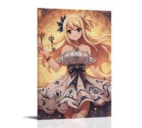 CBEJFGTX Comics Fairy Tail Poster Lucy Heartfilia Art Peinture décorative sur toile Art mural pour salon, chambre à coucher, 30 x 45 cm