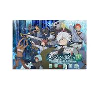 CBEJFGTX Danmachi Role Collection Poster Peinture décorative sur toile Art mural pour salon, chambre à coucher, 30 x 45 cm