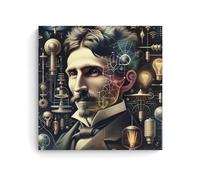 CBEJFGTX Inventor Nikola Tesla Art mural - Impression d'image moderne pour chambre familiale - 30 x 30 cm