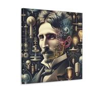 CBEJFGTX Inventor Nikola Tesla Art mural - Impression d'image moderne pour chambre familiale - 30 x 30 cm