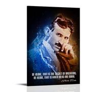 CBEJFGTX Nikola Tesla Color Poster décoratif sur toile, art mural, pour salon, chambre à coucher, 40 x 60 cm