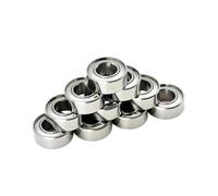 CBFMFVFROR Lot de 5 roulements à billes hybrides en céramique inoxydable, alésage 2 mm, 3, 4, 6, 7, 8, 10, ZZ, mini blindés for moulinet pêche(8x16x5mm)