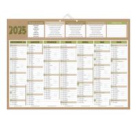 CBG Calendrier Janvier à Décembre 2025 NATURA, 100% recyclé, 40,5x55cm, 2 œillets et 1 cordonnet