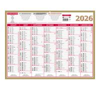 CBG Calendrier MEDIOR, Janvier à Décembre, 32x42cm, 1 œillet