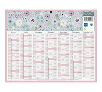 CBG Calendrier MINI FLEURS, Janvier à Décembre, 21x26,5cm, 1 trou