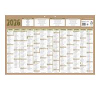 CBG Calendrier NATURA maxi, 100% recyclé, Janvier à Décembre recto, blanc verso,43x65cm