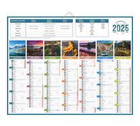 CBG Calendrier PLANETE, photos du monde,Janvier à Décembre, 43x55cm, 2 œillets et 1 cordonnet